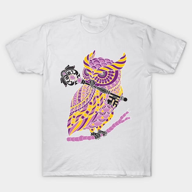 Vintage Great Horned Owl T-Shirt by heartlocked